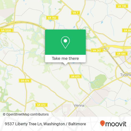 9537 Liberty Tree Ln, Vienna, VA 22182 map