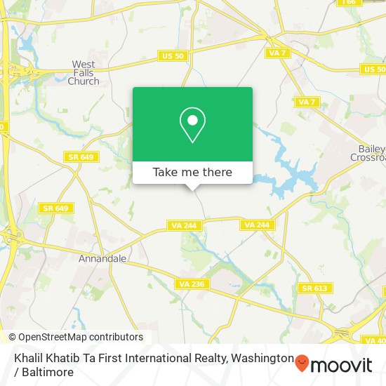 Mapa de Khalil Khatib Ta First International Realty, 3708 Sleepy Hollow Rd