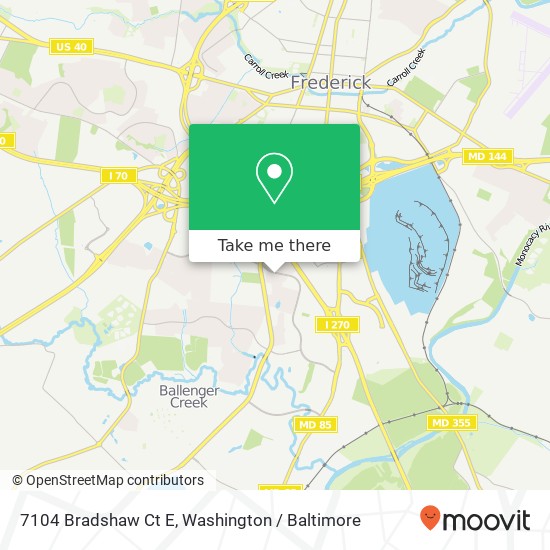 7104 Bradshaw Ct E, Frederick, MD 21703 map