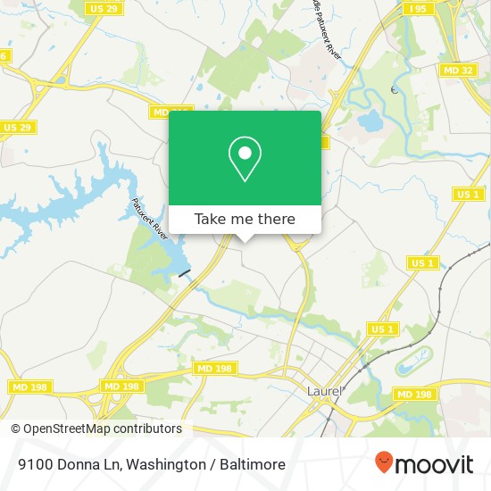 9100 Donna Ln, Laurel, MD 20723 map