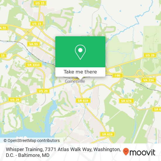 Mapa de Whisper Training, 7371 Atlas Walk Way