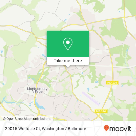 Mapa de 20015 Wolfdale Ct, Montgomery Village, MD 20886