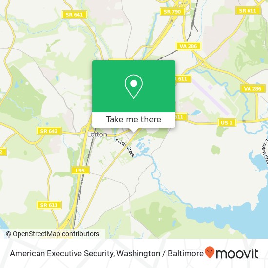 American Executive Security, Richmond Hwy map