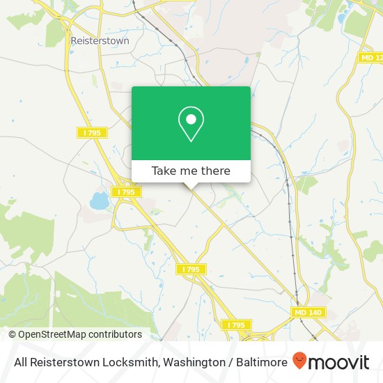 Mapa de All Reisterstown Locksmith, 11622 Reisterstown Rd