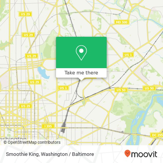 Mapa de Smoothie King, 2350 Washington Pl NE