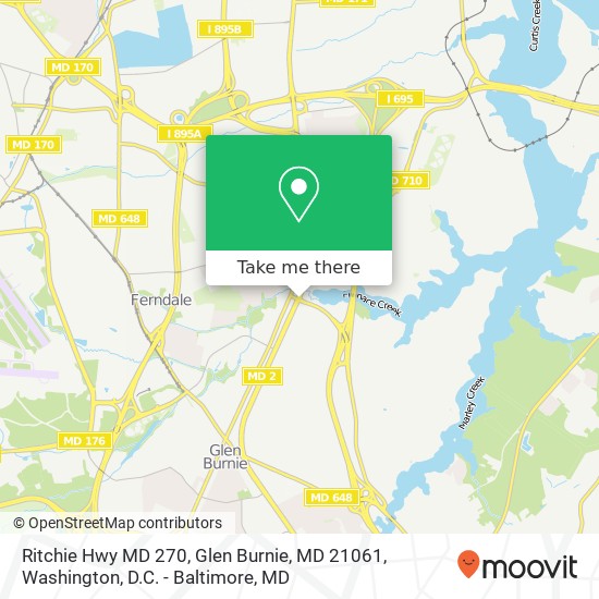 Ritchie Hwy MD 270, Glen Burnie, MD 21061 map