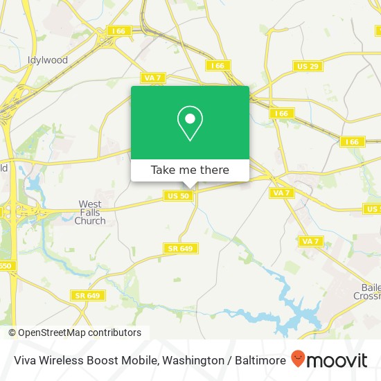 Viva Wireless Boost Mobile, 6708 Arlington Blvd map