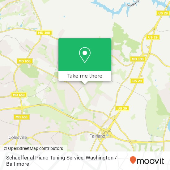 Schaeffer al Piano Tuning Service map