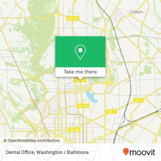 Dental Office, Georgia Ave NW map