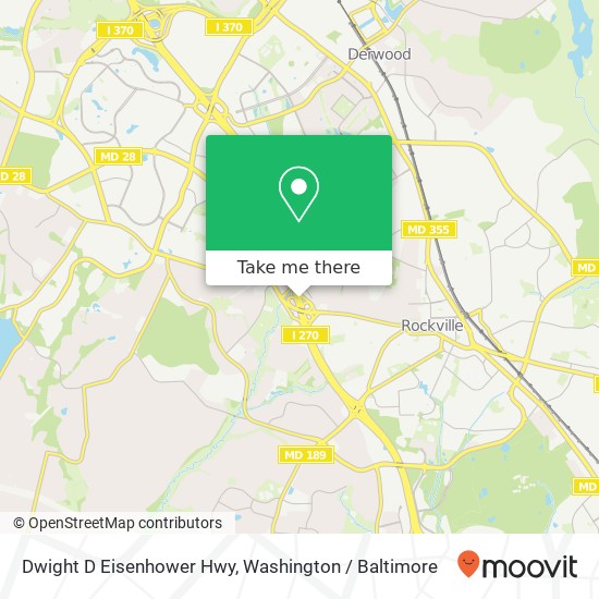 Mapa de Dwight D Eisenhower Hwy, Rockville, MD 20850
