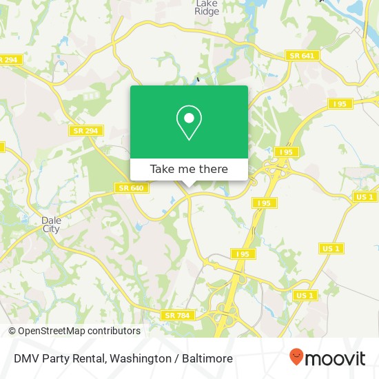 DMV Party Rental, 2899 PS Business Center Dr map