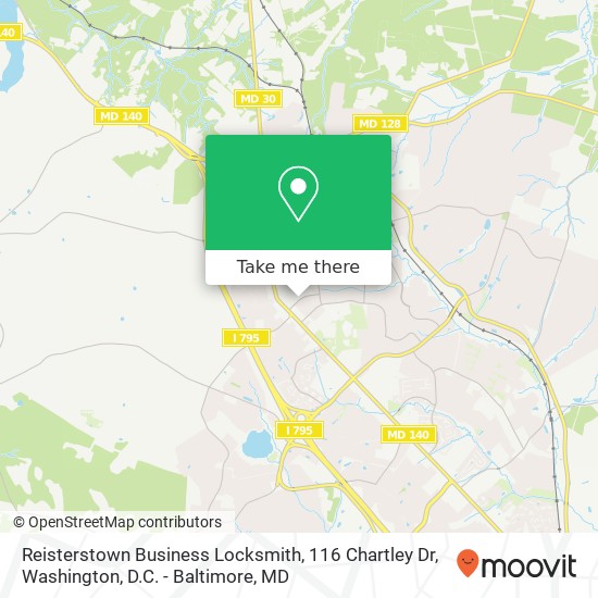 Reisterstown Business Locksmith, 116 Chartley Dr map