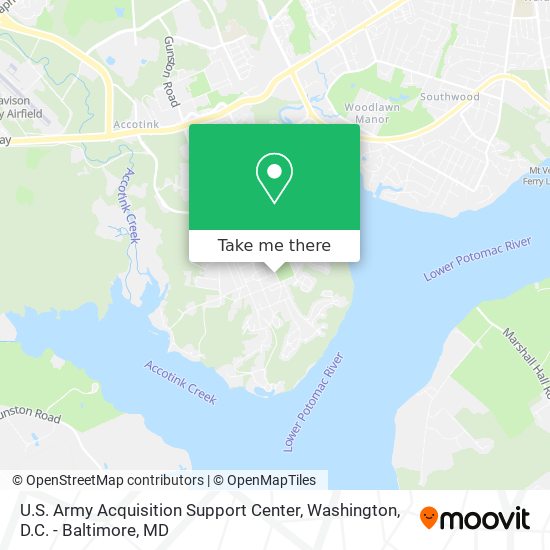 Mapa de U.S. Army Acquisition Support Center