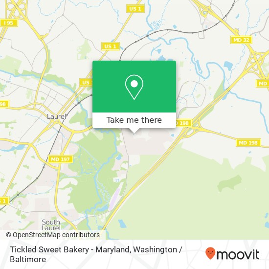 Tickled Sweet Bakery - Maryland, Old Line Ave map