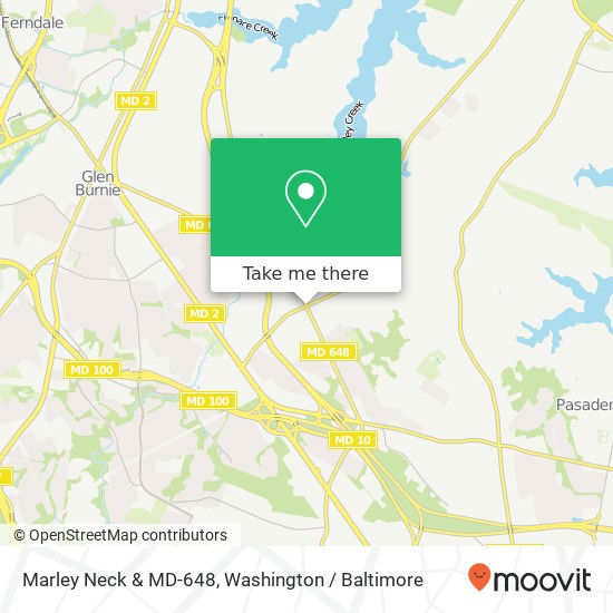 Mapa de Marley Neck & MD-648, Glen Burnie, MD 21060