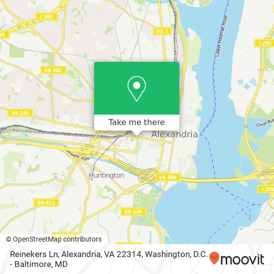 Mapa de Reinekers Ln, Alexandria, VA 22314