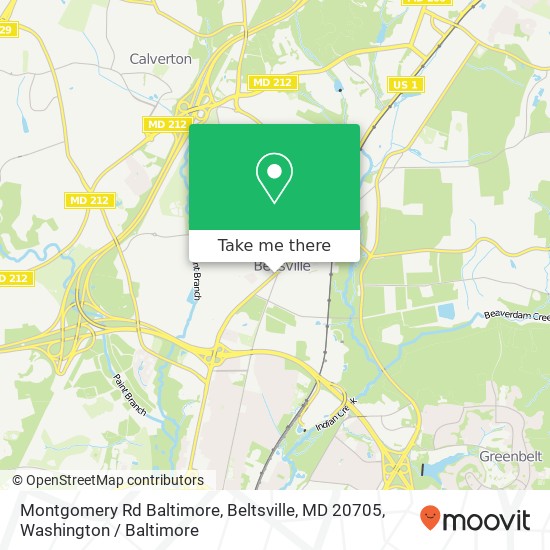 Montgomery Rd Baltimore, Beltsville, MD 20705 map