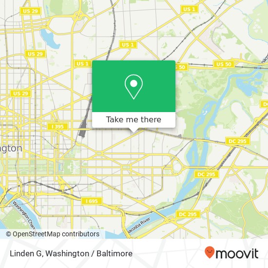 Mapa de Linden G, Washington, DC 20002