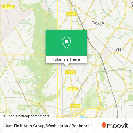 Mapa de Just Fix It Auto Group, 5304 13th St NW