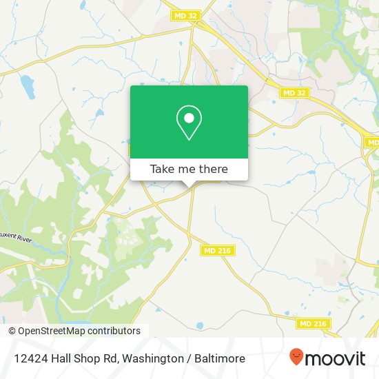 Mapa de 12424 Hall Shop Rd, Fulton, MD 20759
