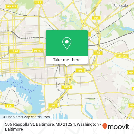 Mapa de 506 Rappolla St, Baltimore, MD 21224