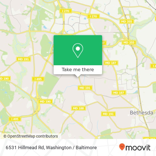 6531 Hillmead Rd, Bethesda, MD 20817 map