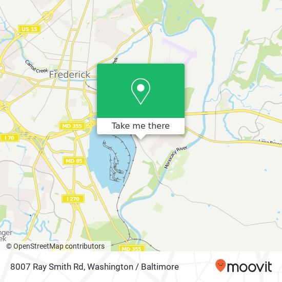 Mapa de 8007 Ray Smith Rd, Frederick, MD 21704