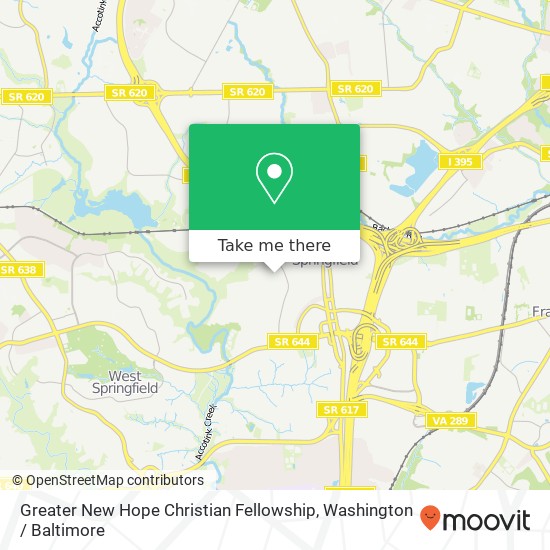 Mapa de Greater New Hope Christian Fellowship, 6010 Hanover Ave