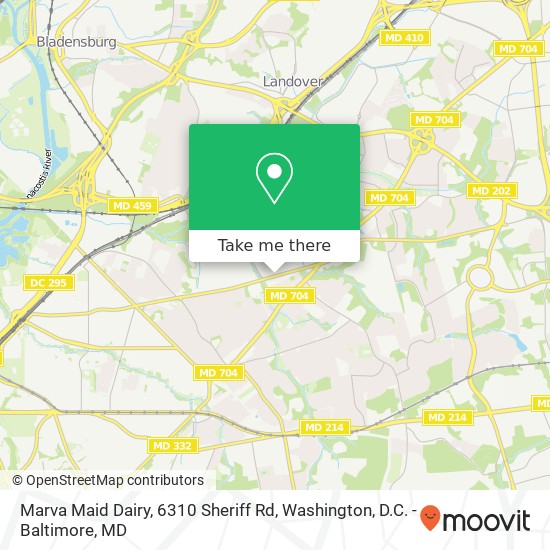 Mapa de Marva Maid Dairy, 6310 Sheriff Rd