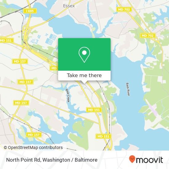 Mapa de North Point Rd, Dundalk, MD 21222