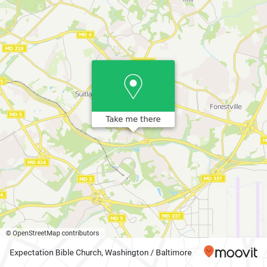 Expectation Bible Church, 5689 Suitland Rd map