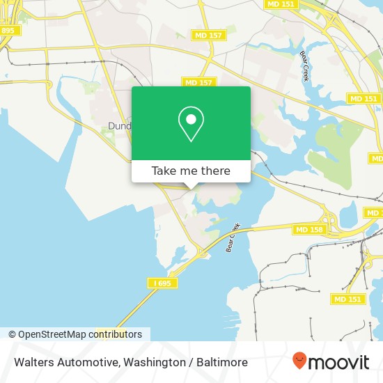 Mapa de Walters Automotive, 7905 Dundalk Ave