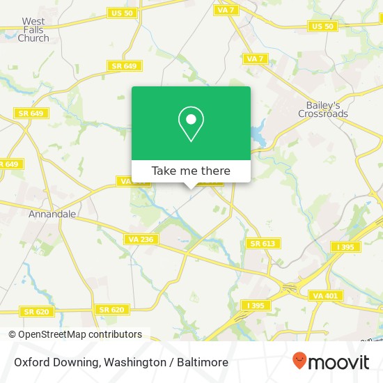 Mapa de Oxford Downing, Annandale, VA 22003