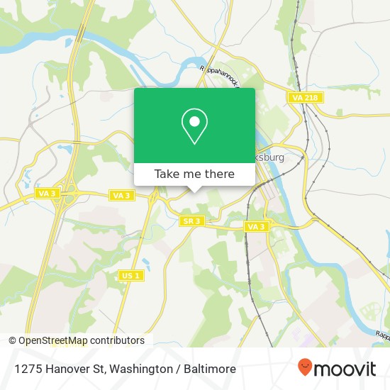 1275 Hanover St, Fredericksburg, VA 22401 map