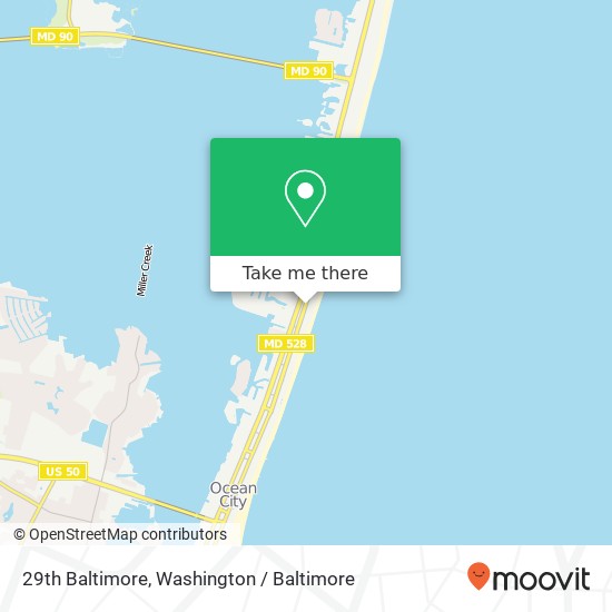 Mapa de 29th Baltimore, Ocean City, MD 21842