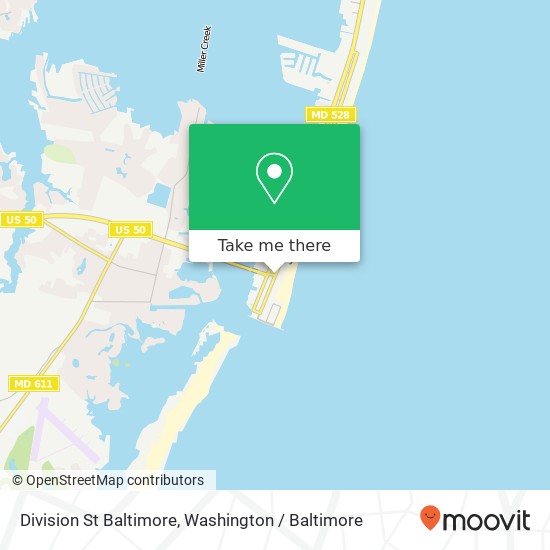 Mapa de Division St Baltimore, Ocean City, MD 21842
