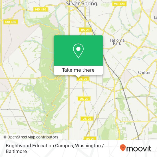 Mapa de Brightwood Education Campus, 1300 Nicholson St NW