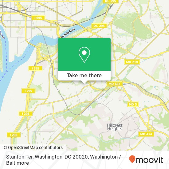 Stanton Ter, Washington, DC 20020 map