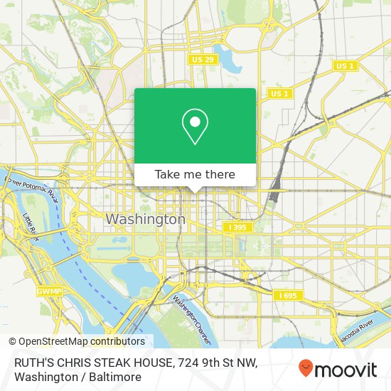 RUTH'S CHRIS STEAK HOUSE, 724 9th St NW map