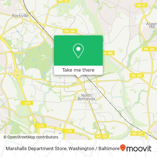 Mapa de Marshalls Department Store, 12059 Rockville Pike