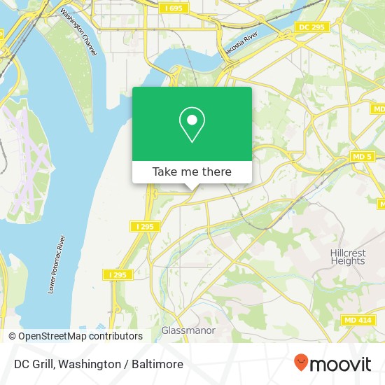 Mapa de DC Grill, 2927 Martin Luther King Jr Ave SE