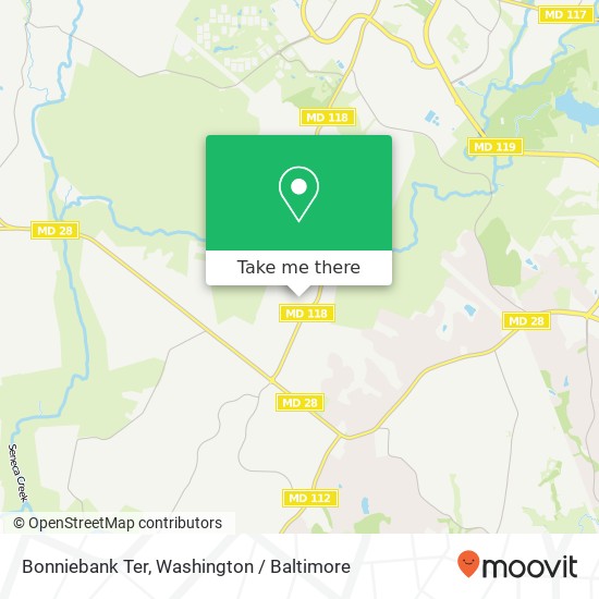 Mapa de Bonniebank Ter, Germantown, MD 20874