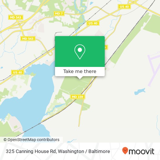 Mapa de 325 Canning House Rd, Aberdeen, MD 21001