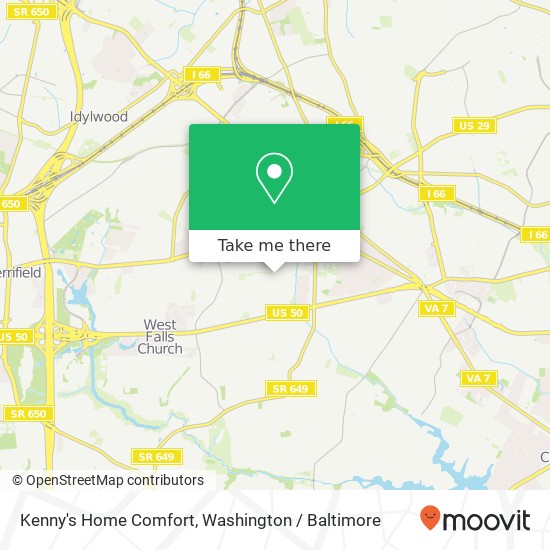 Mapa de Kenny's Home Comfort, 6831 Custis Pkwy