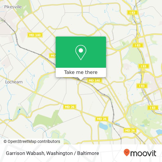 Mapa de Garrison Wabash, Baltimore, MD 21215