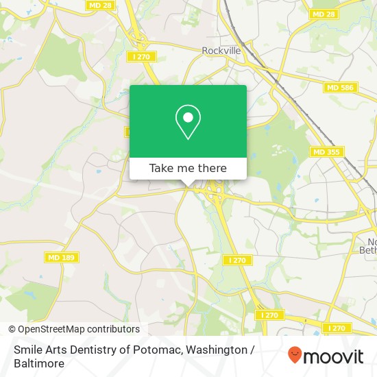 Smile Arts Dentistry of Potomac, 7811 Montrose Rd map