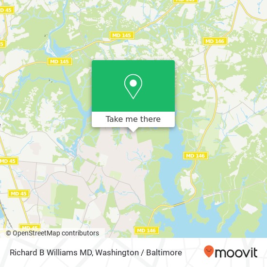 Mapa de Richard B Williams MD, 11 Highfield Ct