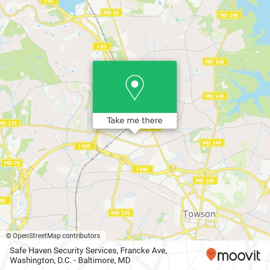 Safe Haven Security Services, Francke Ave map