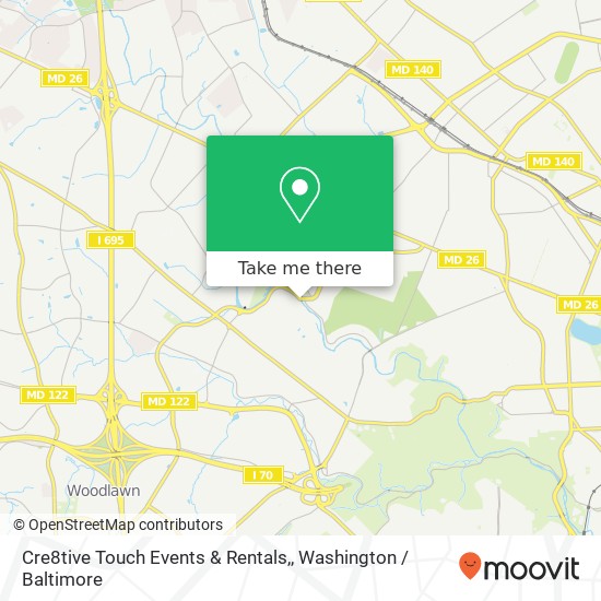 Cre8tive Touch Events & Rentals, map