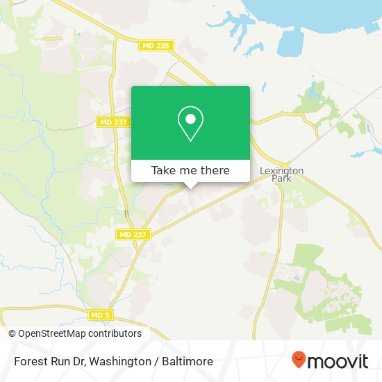 Forest Run Dr, Lexington Park, MD 20653 map